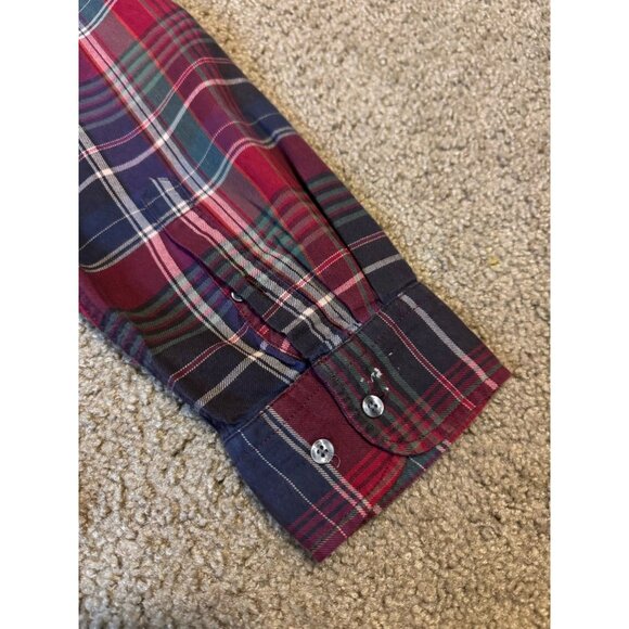 VTG RALPH LAUREN Button Shirt Plaid Tartan Holiday Festive Casual Western XL - Picture 6 of 8